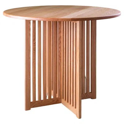 Pre-owned Le Tenon & La Mortaise Robie - Red Oak Round Dining Table - Handcrafted In Solid Wood