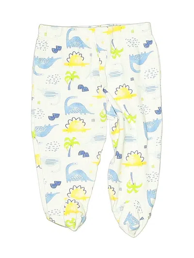 Pre-owned Le Top Baby Babies' Sweatpants White Print Pattern Sporting & Activewear