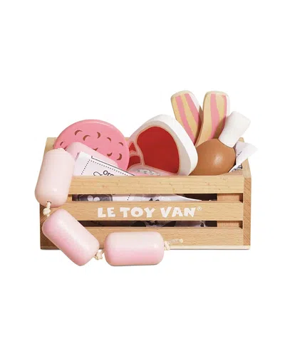 Le Toy Van Butchers Meat Wooden Market Crate - 3+ Years In Brown