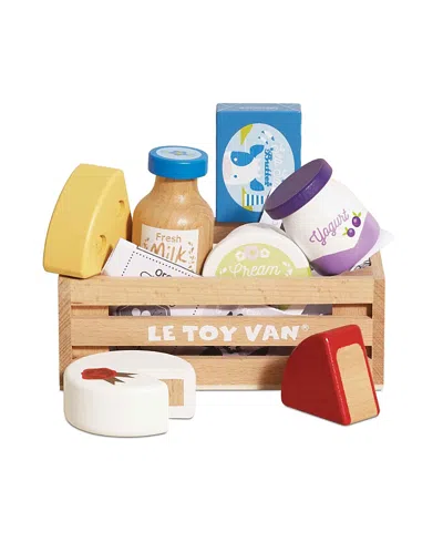 Le Toy Van Cheese & Dairy Wooden Market Crate - 3+ Years In Multi