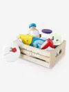 Le Toy Van Cheese & Dairy Wooden Market Crate-8 Piece (w:16cm D:11.8cm H:6cm) One Size Multicoloured In Multicoloured