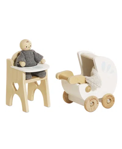 Le Toy Van Dolls House Nursery & Baby Set - 3+ Years In Neutral