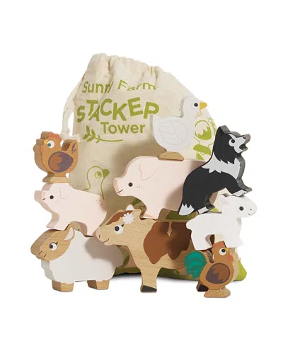Le Toy Van Farmyard Stacking Animals & Bag- 18+ Months In Multi