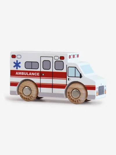 Le Toy Van Gt265 Lance Wooden Toy Amublance In White