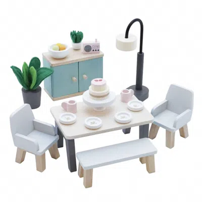 Le Toy Van Kid's Wooden Dollhouse Dining Room In Multicolor