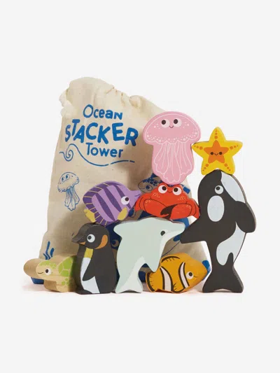Le Toy Van Ocean Life Stacking Animals & Bag (bag - W: 17cm H: 22.5cm) In Multi