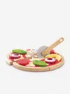 Le Toy Van Pizza & Toppings With Slice Cutter-13 Piece (w:20 X D:20 X H:2cm) One Size Red By Childsp In Red