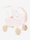 Le Toy Van Retro Wooden Doll Pram (w:46cm D:29cm H:52.5cm) One Size Pink In Pink