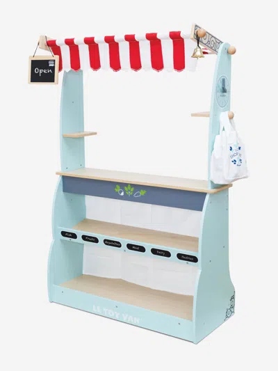 Le Toy Van Shop & Café Market Stand (90 X 36 X 122cm) One Size Blue