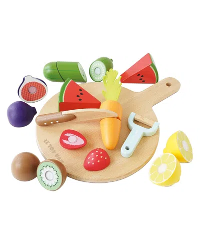 Le Toy Van Wooden Chopping Board & Sliceable Play Food - 3+ Years In Multi