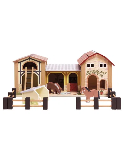 Le Toy Van Wooden Farmyard Stables- 3+ Years In Multi