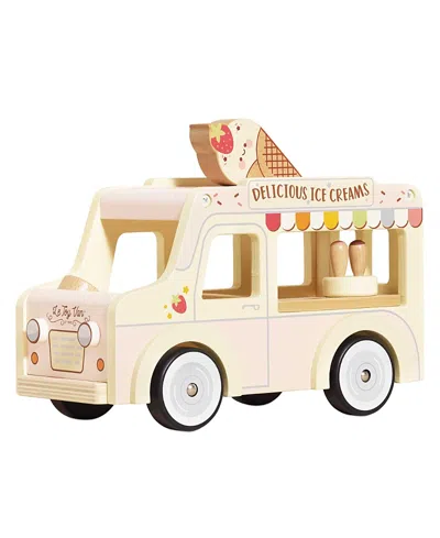 Le Toy Van Wooden Ice Cream Van - Ages 2-4 In White