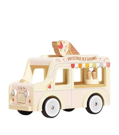 Le Toy Van Kids' Wooden Miniature Ice Cream Van In Neutral