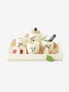 Le Toy Van Wooden Tea Set & Tray-12 Piece (w:225 X D:18.5 X H:6.5cm) One Size Multicoloured In Multicoloured