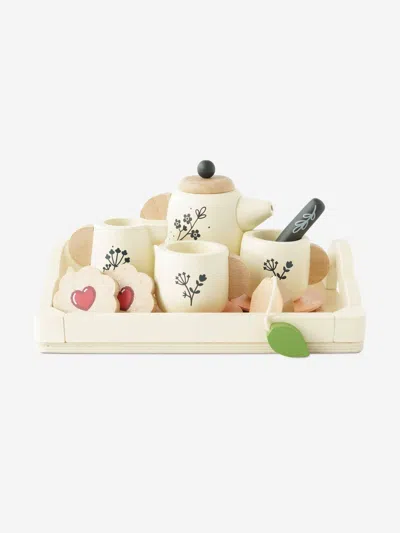 Le Toy Van Wooden Tea Set & Tray-12 Piece (w:225 X D:18.5 X H:6.5cm) One Size Multicoloured