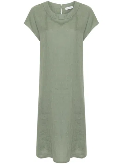 Le Tricot Perugia Chain-link Detail Midi Dress In Green