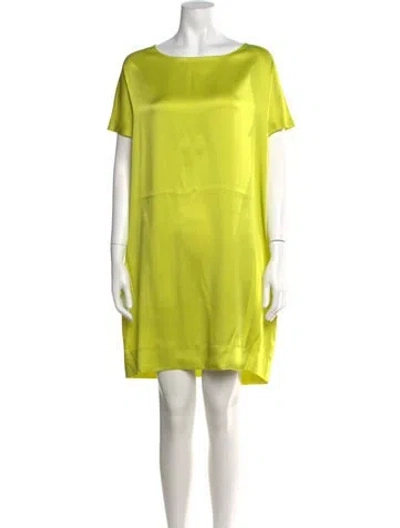 Pre-owned Le Tricot Perugia Bateau Neckline Knee-length Dress W/ Tags In Green