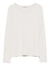 Le Tricot Perugia Boat-neck Blouse In Neutral
