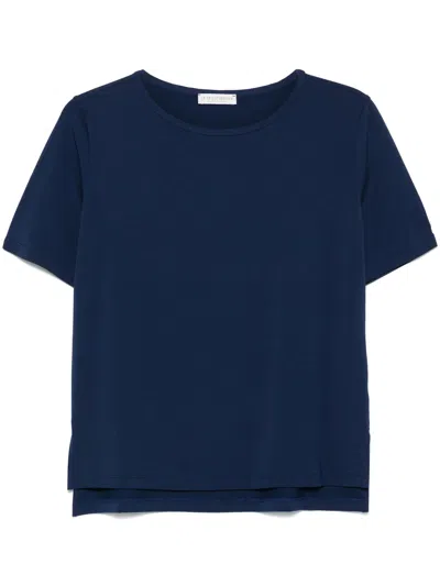 Le Tricot Perugia Boat Neck T-shirt In Blue