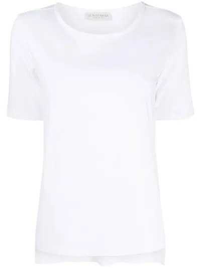 Le Tricot Perugia Boat Neck T-shirt In White