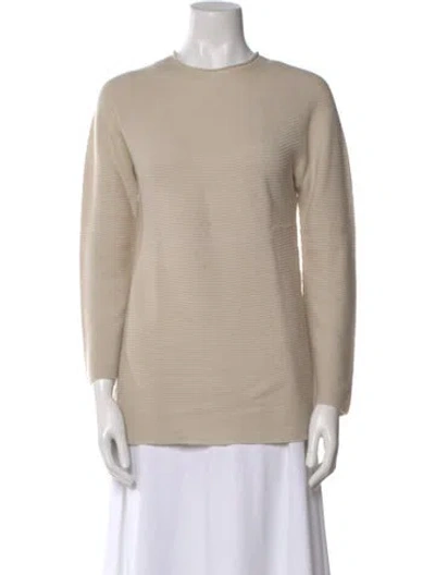 Pre-owned Le Tricot Perugia Cashmere Crew Neck Sweater In Neutral