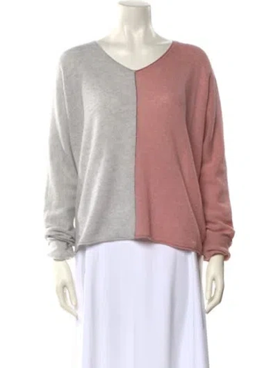 Pre-owned Le Tricot Perugia Cashmere V-neck Sweatshirt In Multi