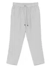Le Tricot Perugia Cotton Trousers In Grey