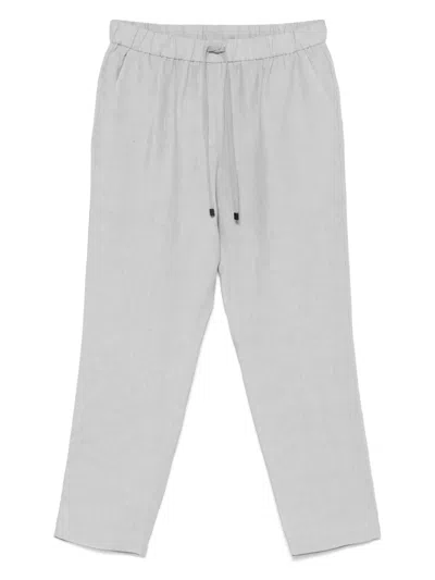 Le Tricot Perugia Cotton Trousers In Grey