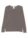 Le Tricot Perugia Crew-neck Top In Brown