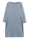 Le Tricot Perugia Cuff-sleeve Midi Dress In Blue