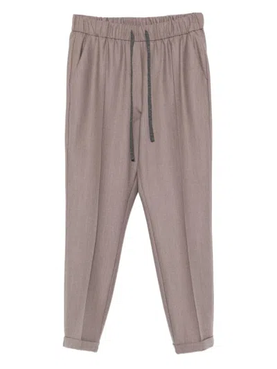 Le Tricot Perugia Drawstring Trousers In Neutral