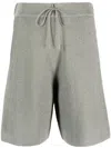 Le Tricot Perugia Drawstring-waist Cotton Shorts In Green
