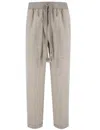 Le Tricot Perugia Drawstring Waist Linen Pantalon With Side Pockets