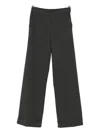Le Tricot Perugia Elasticated-waistband Wide-leg Trousers In Gray