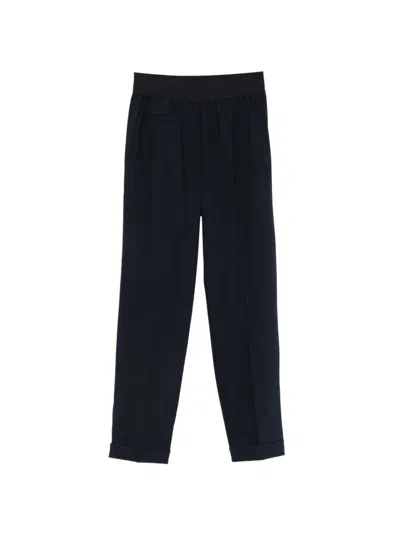 Le Tricot Perugia Elasticated-waistband Trousers In Blue
