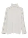 Le Tricot Perugia Turtleneck Sweater In White