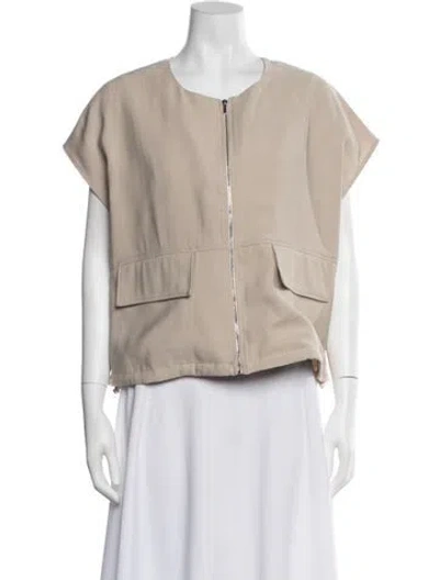 Pre-owned Le Tricot Perugia Jacket W/ Tags In Neutral
