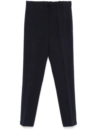 Le Tricot Perugia Jersey-texture Trousers In Blue