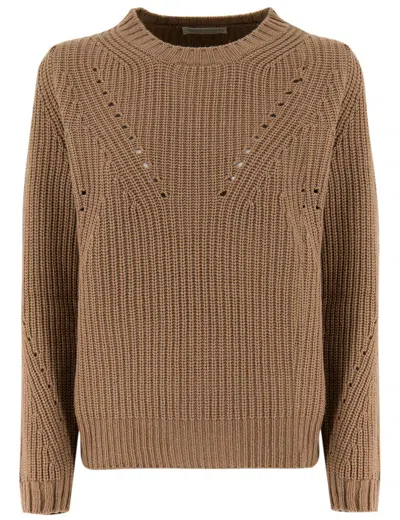 Le Tricot Perugia Jumper In Brown