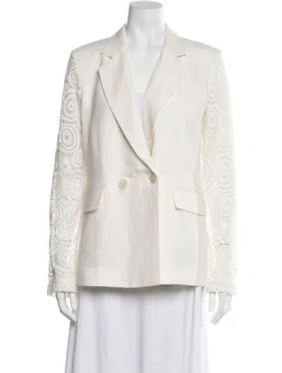 Pre-owned Le Tricot Perugia Linen Blazer W/ Tags In Neutral