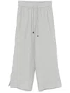 Le Tricot Perugia Linen Trousers In Grey