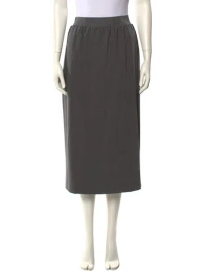 Pre-owned Le Tricot Perugia Midi Length Skirt In Gray