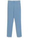 Le Tricot Perugia Pressed Crease Trousers In Blue