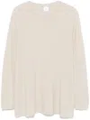Le Tricot Perugia Rolled-trim Sweater In Neutrals