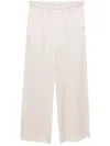Le Tricot Perugia Striped Elastic Waist Pants In Grey