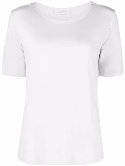 Le Tricot Perugia Scoop Neck T-shirt In Grey