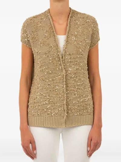 Le Tricot Perugia Sequin-embellished Cardigan