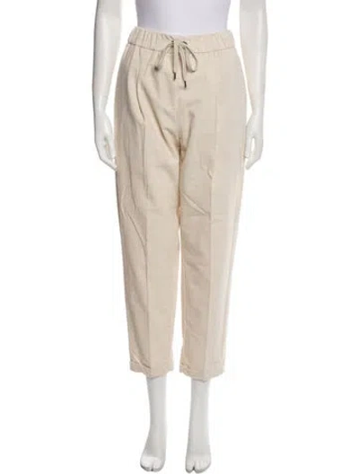 Pre-owned Le Tricot Perugia Straight Leg Pants In Neutral
