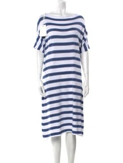 Pre-owned Le Tricot Perugia Striped Knee-length Dress In Multi