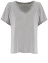 Le Tricot Perugia Sequined-trim T-shirt In Grey+grey Pai